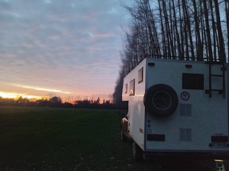 outside